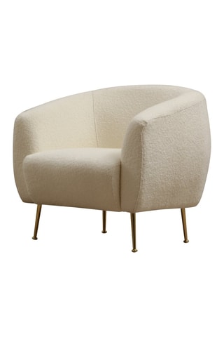 Fauteuil Eses - Crème - Revêtement en tissu