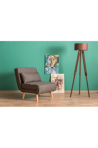 Fauteuil convertible Folde - Gris foncé - En polyester