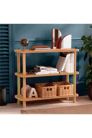 Bibliothèque en bois de charme Step - 80 x 75 x 28 cm