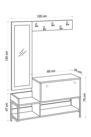 Composition murale d'entrée Nonso - 2 pièces