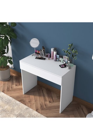 Coiffeuse 1 tiroir - 90 x 76,8 x 45 cm