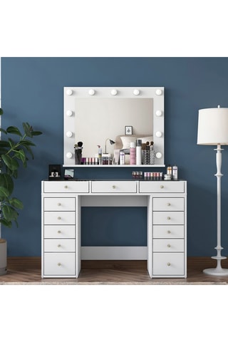 Coiffeuse - Bois de sapin - 120 x 79,8 x 44,5 cm