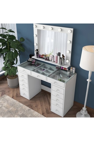 Coiffeuse - Bois de sapin - 120 x 79,8 x 44,5 cm