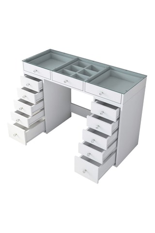 Coiffeuse 13 tiroirs - 120 x 79,8 x 44,5 cm