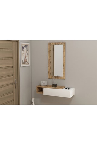 Meuble de couloir suspendu Vien - 82 x 15,8 x 29,6 cm