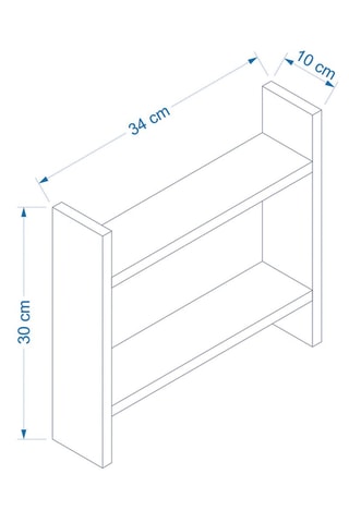 Etagère de cuisine 2 niveaux - 34 x 10 x 30 cm