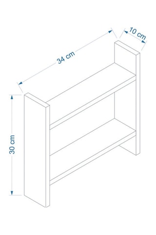 Etagère de cuisine 2 niveaux - 34 x 10 x 30 cm