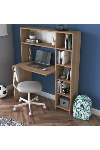 Bureau avec étagères Hanna - 113,2 x 141,8 x 20 cm