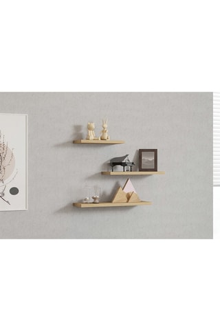 3 étagères murales Leila - 30 x 14 x 2 cm / 40 x 14 x 2 cm / 50 x 14 x 2 cm