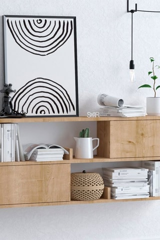 Etagère murale 2 portes - 120 x 50 x 22 cm