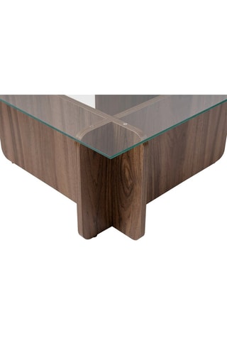Table basse Flavio  - Plateau en verre trempé - 105 x 30 x 65 cm