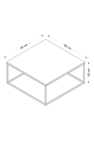 Table basse Loni - 90 x 42 x 90 cm