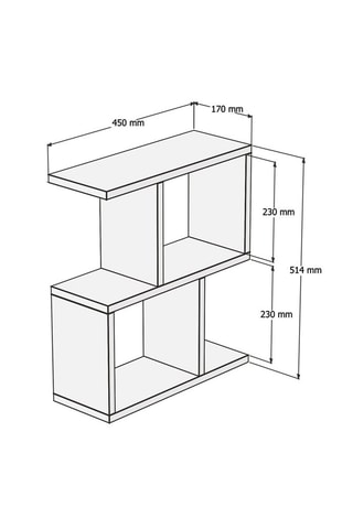 Table d'appoint Zet - 45 x 51,4 x 17 cm