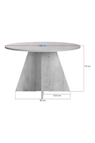 Table à manger Virella - 120 x 75 x 90 cm