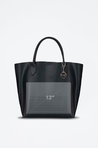 Cabas en cuir Cevedale Bleu marine