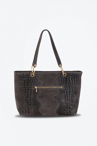 Cabas en cuir Cilento Gris foncé