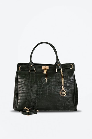 Leren Handtas Rezia Donkergroen