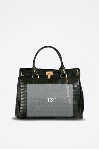 Leren Handtas Rezia Donkergroen