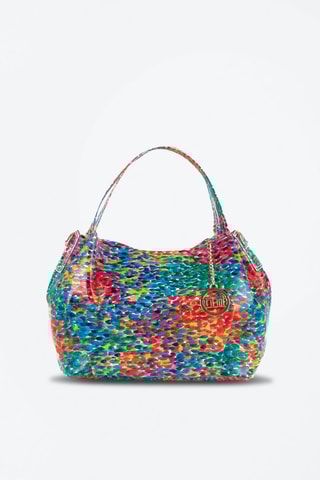 Sac à main en cuir Vittuone Vert et turquoise