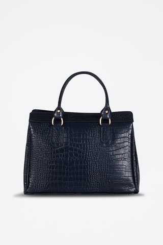 Sac à main en cuir Rezia - Bleu marine