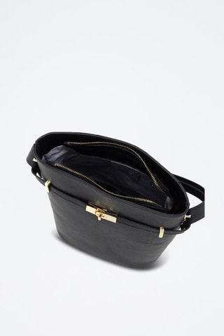 Sac seau en cuir Lattanzio - Noir