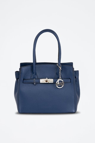 Sac à main en cuir Fraccaroli - Bleu marine