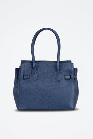 Sac à main en cuir Fraccaroli - Bleu marine