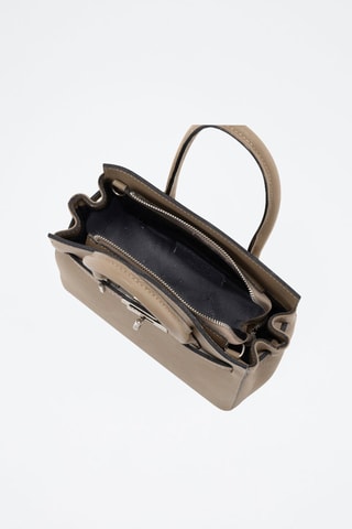 Sac à main en cuir Fraccaroli - Taupe