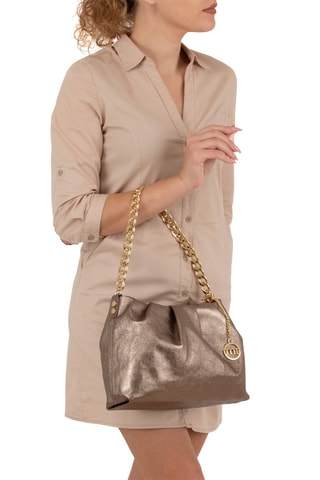 Sac à main en cuir Zurigo - Doré