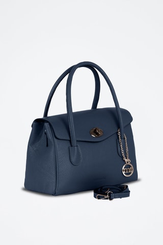 Sac à main en cuir Viserba - Bleu marine