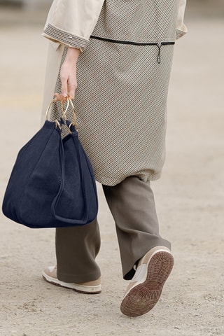 Sac à main en nubuck Tarabella - Bleu