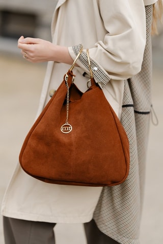 Sac à main en nubuck Tarabella - Marron