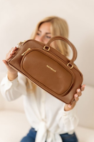 Sac à main en cuir Barellai - Marron