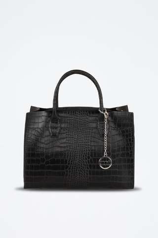 Sac à main en cuir Lepontina - Noir