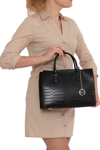 Sac à main en cuir Lepontina - Noir