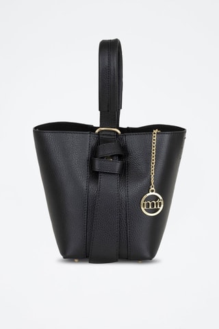 Sac seau et pochette en cuir Inama - Noir