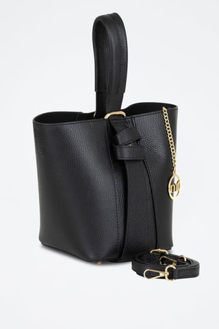 Sac seau et pochette en cuir Inama - Noir