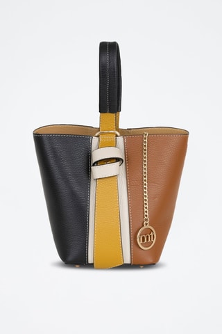 Sac seau et pochette en cuir Inama - Multicolore