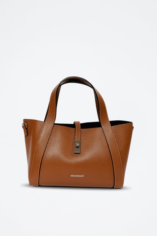 Sac à main et pochette en cuir Ettore - Marron