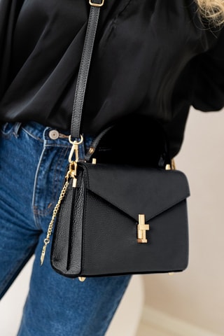 Sac à main en cuir Barzini - Noir