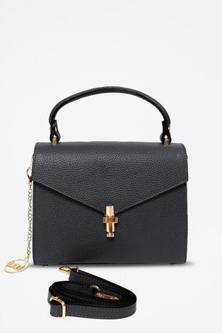 Sac à main en cuir Barzini - Noir