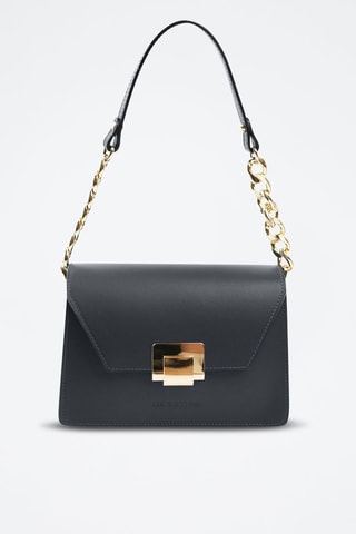 Sac porté épaule en cuir - Noir