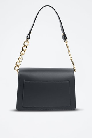 Sac porté épaule en cuir - Noir