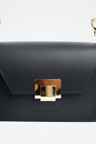 Sac porté épaule en cuir - Noir