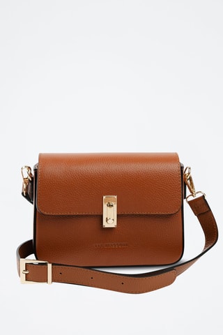 Sac bandoulière en cuir  - Marron