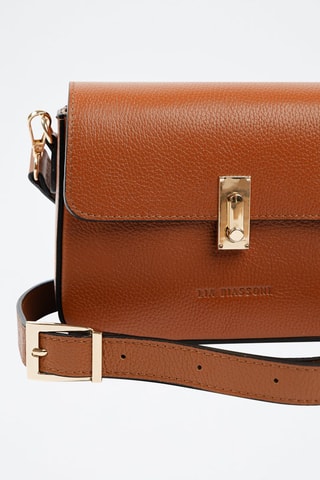 Sac bandoulière en cuir  - Marron