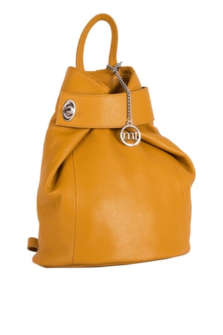 Sac à dos en cuir Sirietto - Moutarde