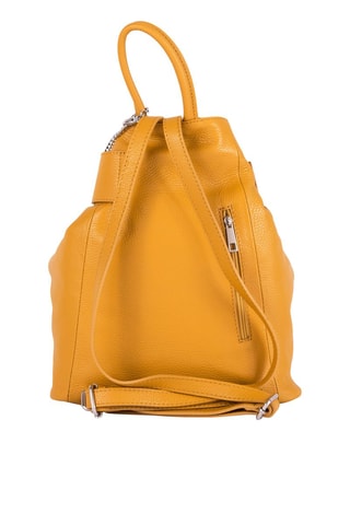 Sac à dos en cuir Sirietto - Moutarde