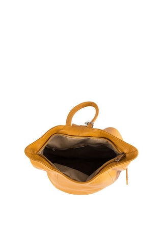 Sac à dos en cuir Sirietto - Moutarde