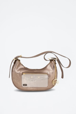 Sac porté épaule en cuir Beroldo - 
Bronze